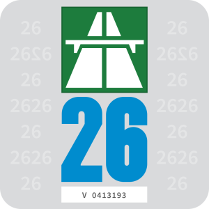 Vinheta para autoestradas Suíça 2026