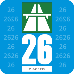 Vinheta para autoestradas Suíça 2026